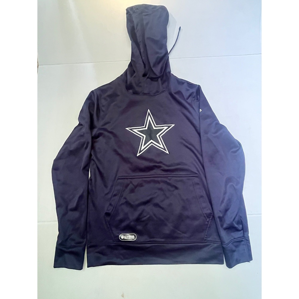 Dallas Cowboys Hoodie Mens Small Blue New Era‎ Combine Authentic NFL Pullover
